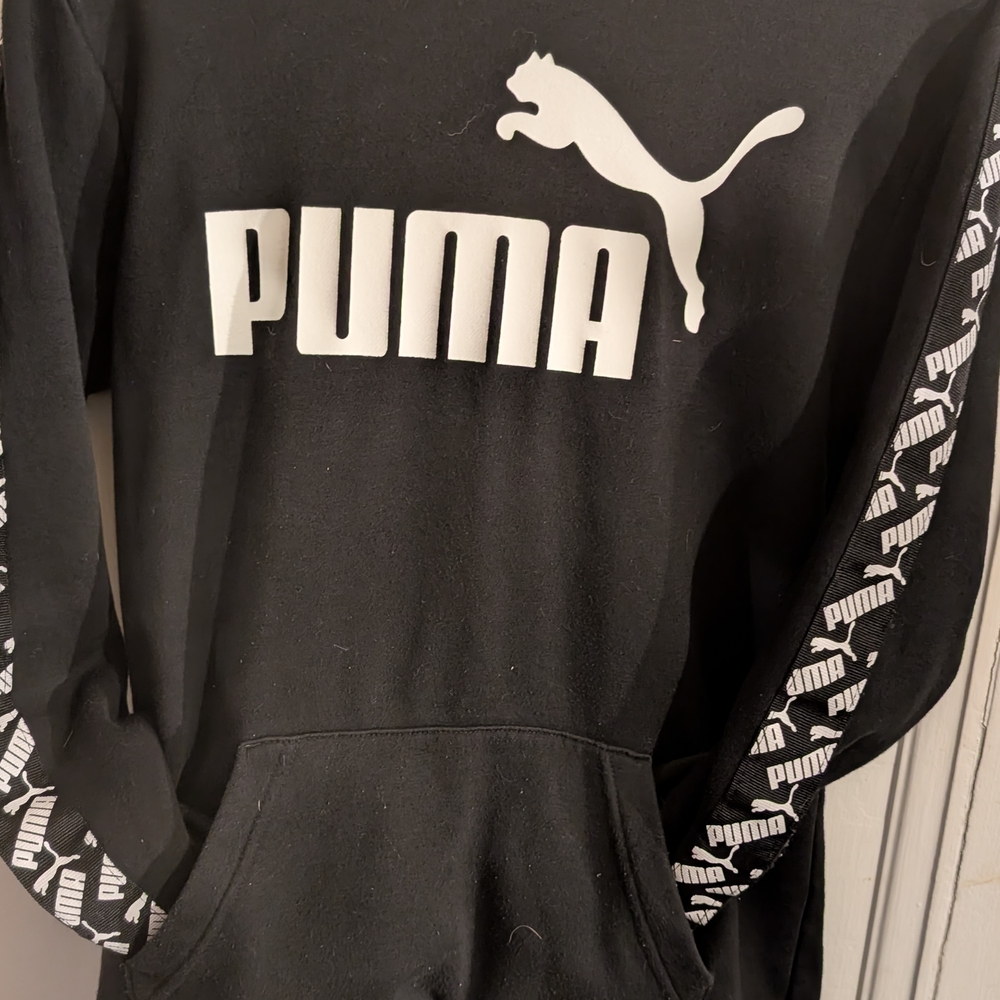 Puma Black and White Sweatshirt with Bold Logo